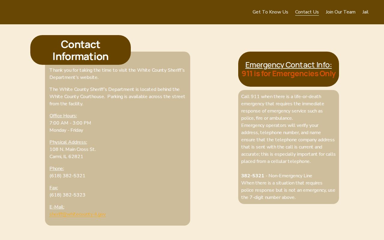 White County Sheriff contact details for recent arrest records
