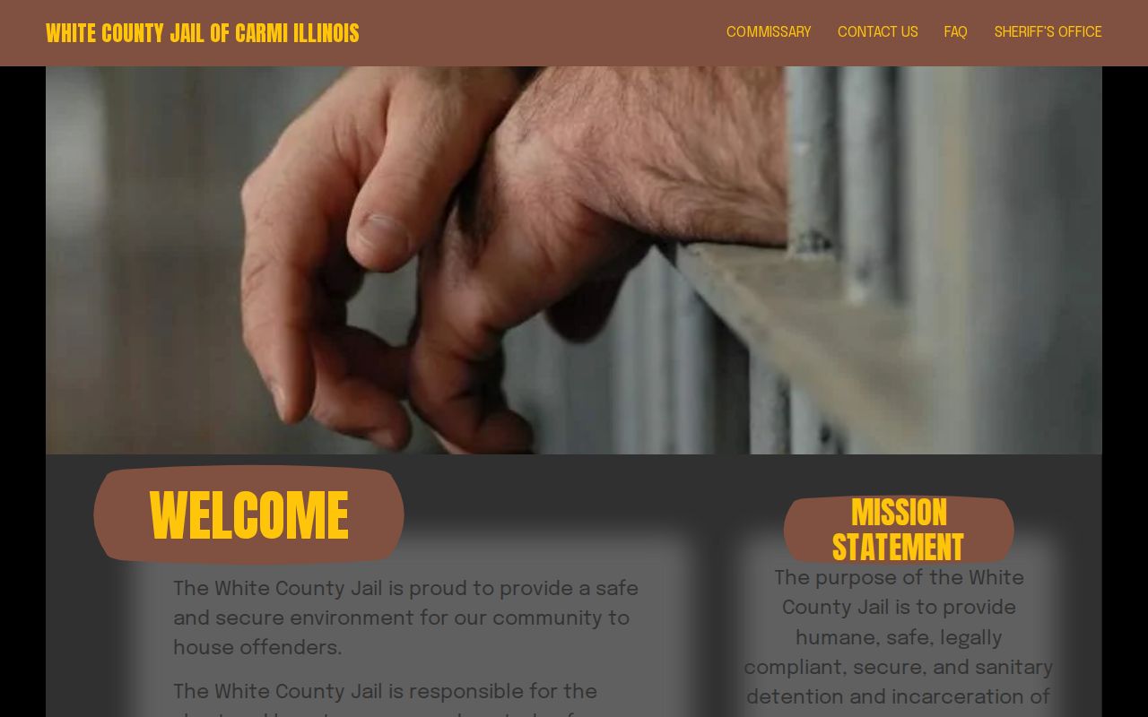 White County Jail official website with facility details